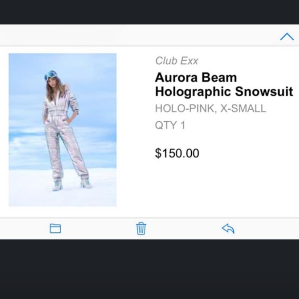 Aurora holographic snowsuit - size XS